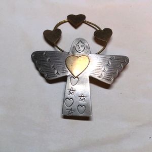 Silver toned Vintage Angel Pin